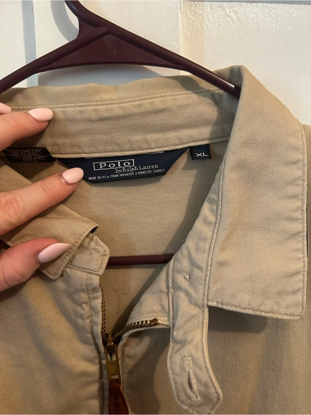Ralph Lauren Tan Zip-Front Lightweight Jacket